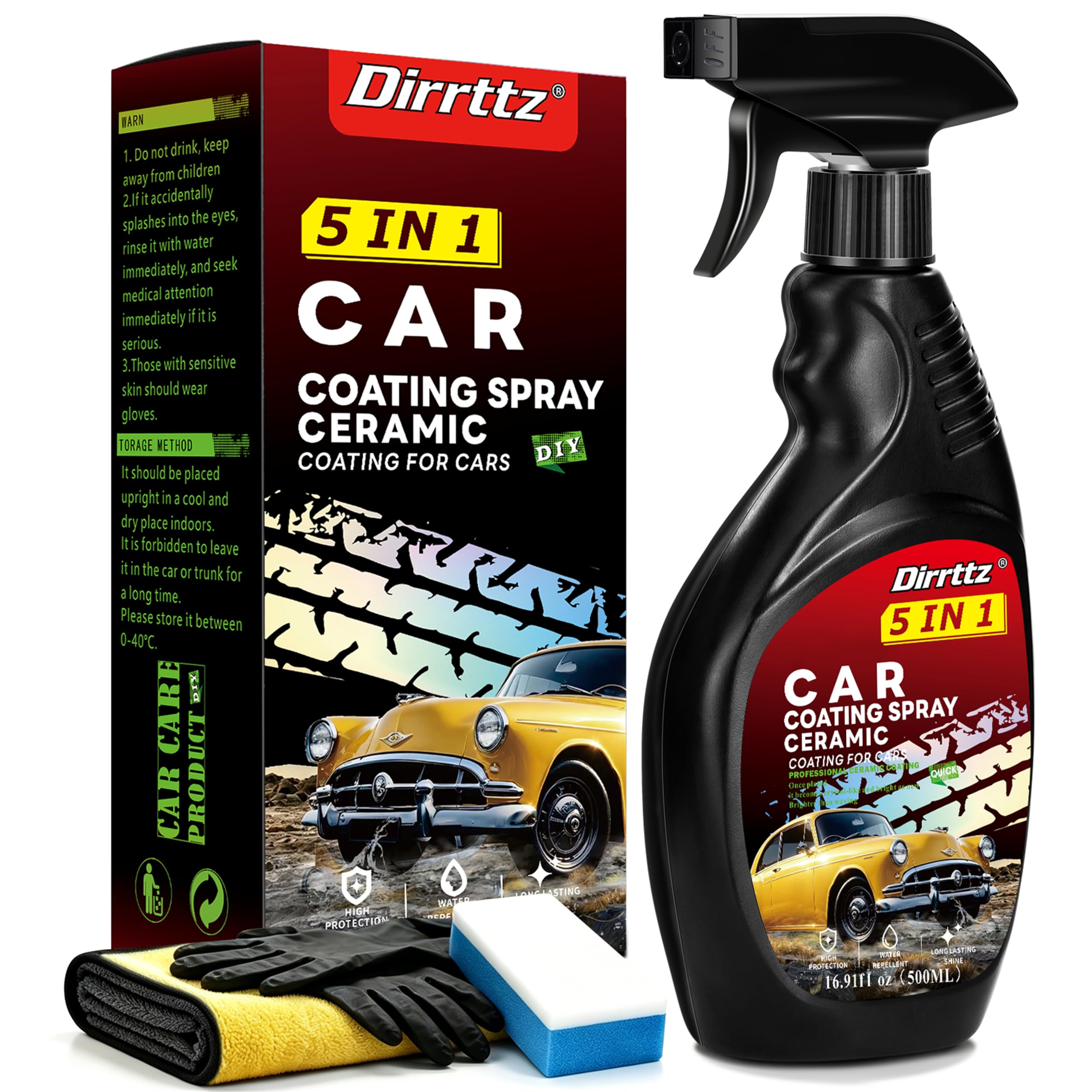 Dirrttz front label showing product name and benefits for quick identification