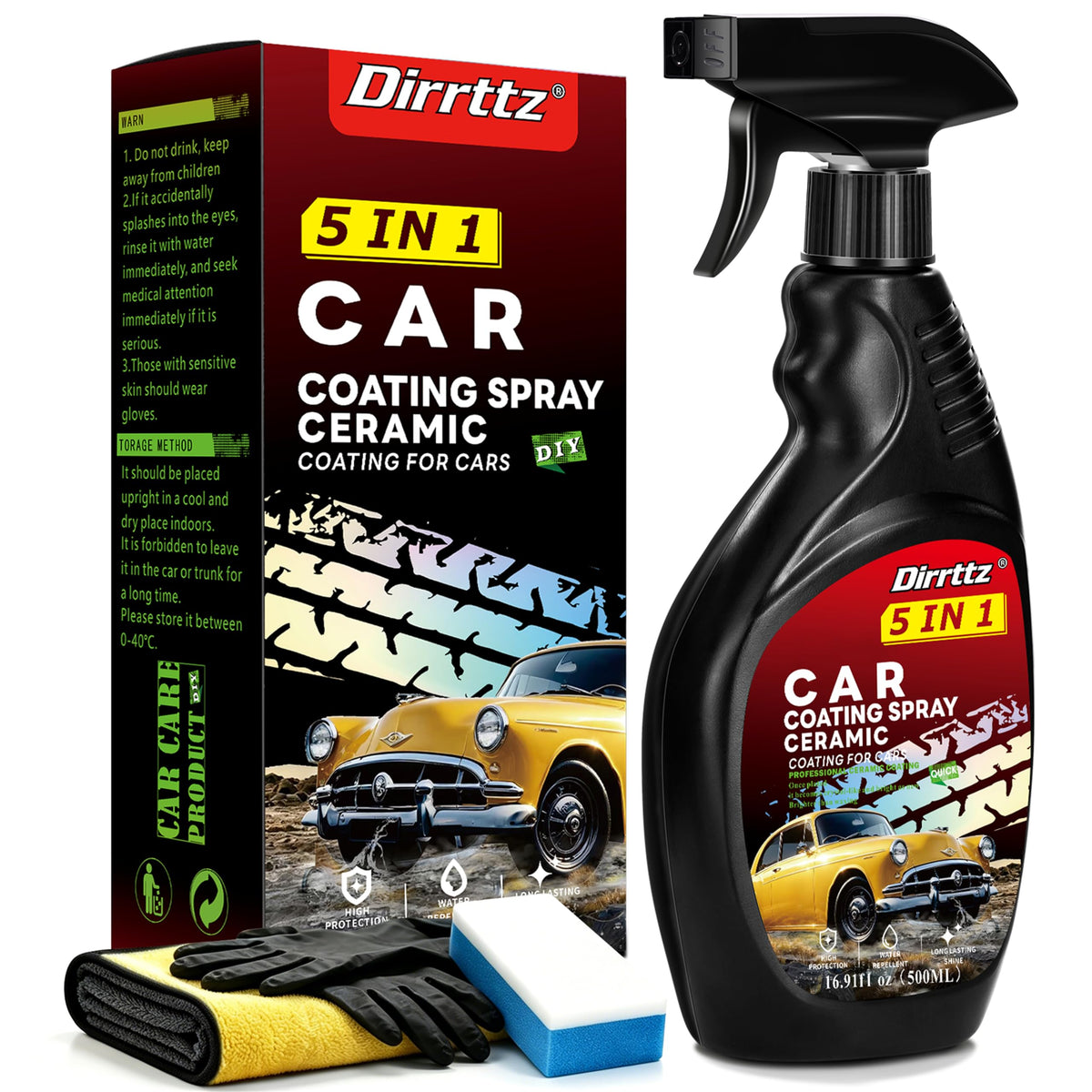 Dirrttz front label showing product name and benefits for quick identification