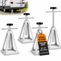 Discount Parts Direct front view of four jacks showing compact storage advantage