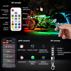 DITRIO strip close-up showing pixel LEDs and flexible construction for easy shaping