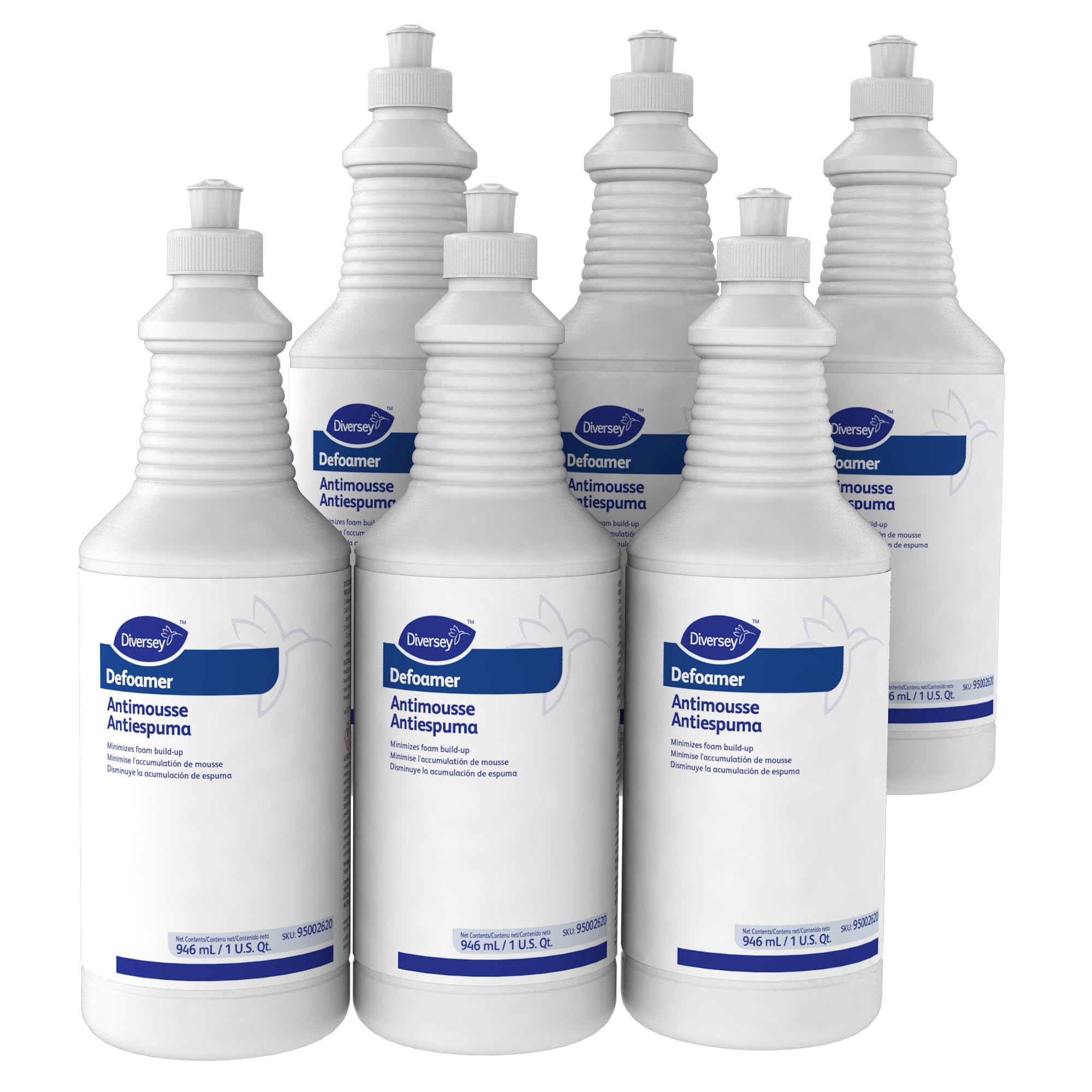 Diversey front label showing product name and size with clear identification benefit