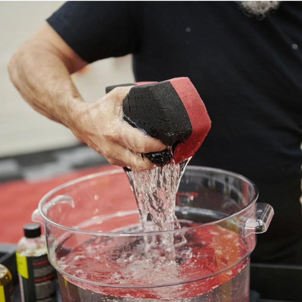 diy detail sponge in garage setting demonstrating convenience for enthusiasts