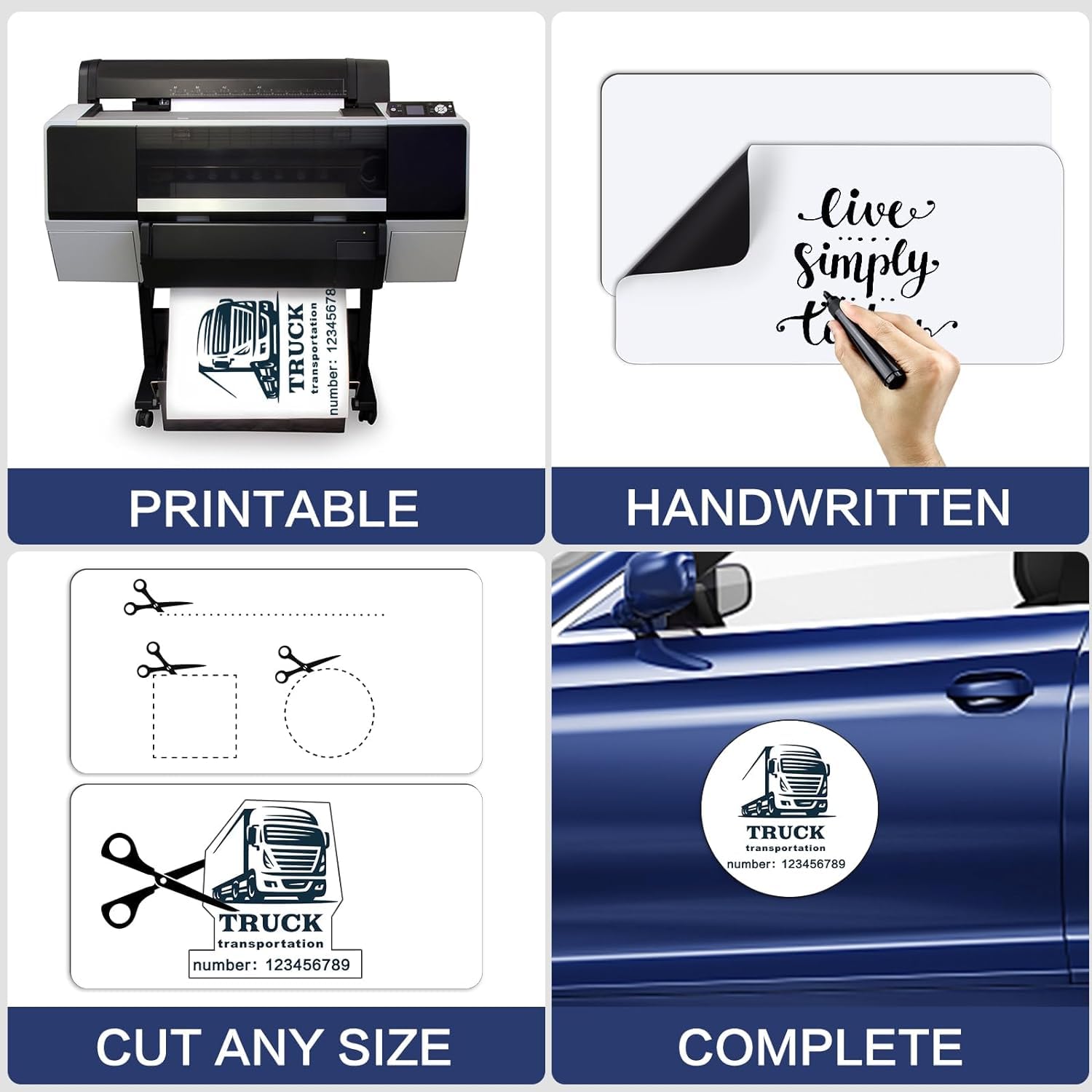 DIYMAG magnet cut into a logo shape showing easy customization advantage