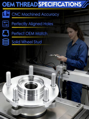 DJB hub close-up of bearing face demonstrating precision finish and durability