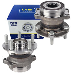 DJB rear hub assembly front view showing bolt pattern and ready‑to‑install benefit