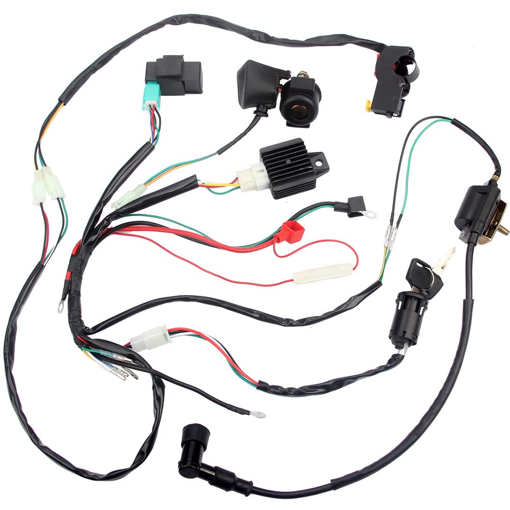DKIIGAME complete wiring harness front view showing connectors and routing for easier replacement