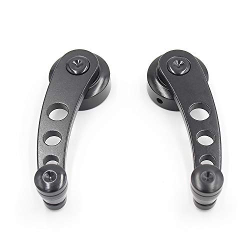 dkvaess front view of both black window handles showing sleek design and modern upgrade