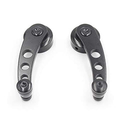 dkvaess front view of both black window handles showing sleek design and modern upgrade
