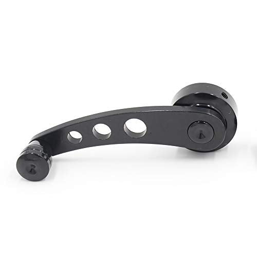 dkvaess window handle installed on door being turned to show ergonomic use benefit