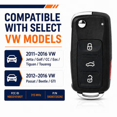 DLGHPO key fob backside label displaying part details for easy verification
