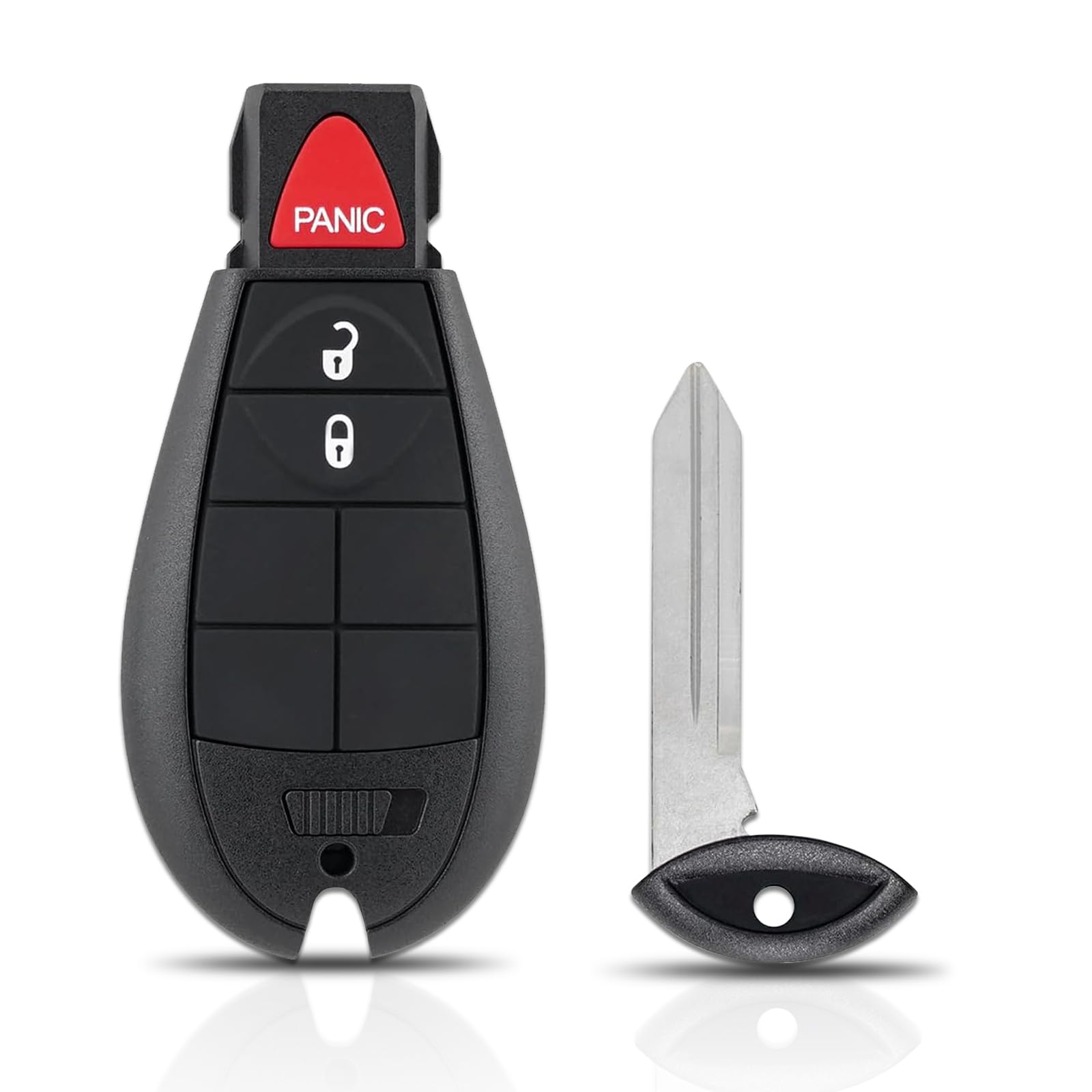 DLGHPO front view of 3-button key fob showing clear buttons and brand, easy replacement