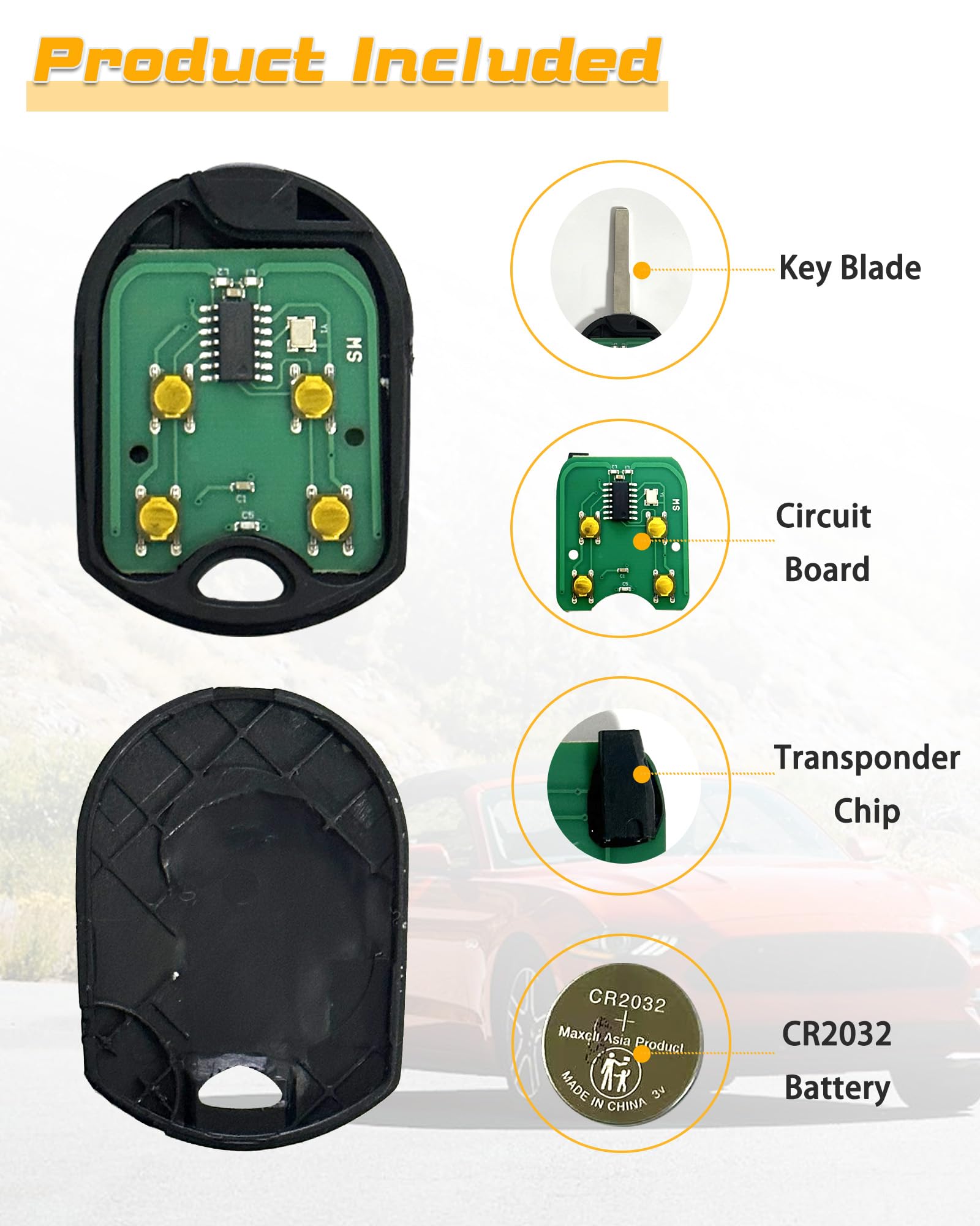 DLGHPO key fob next to ruler showing compact size for easy carry