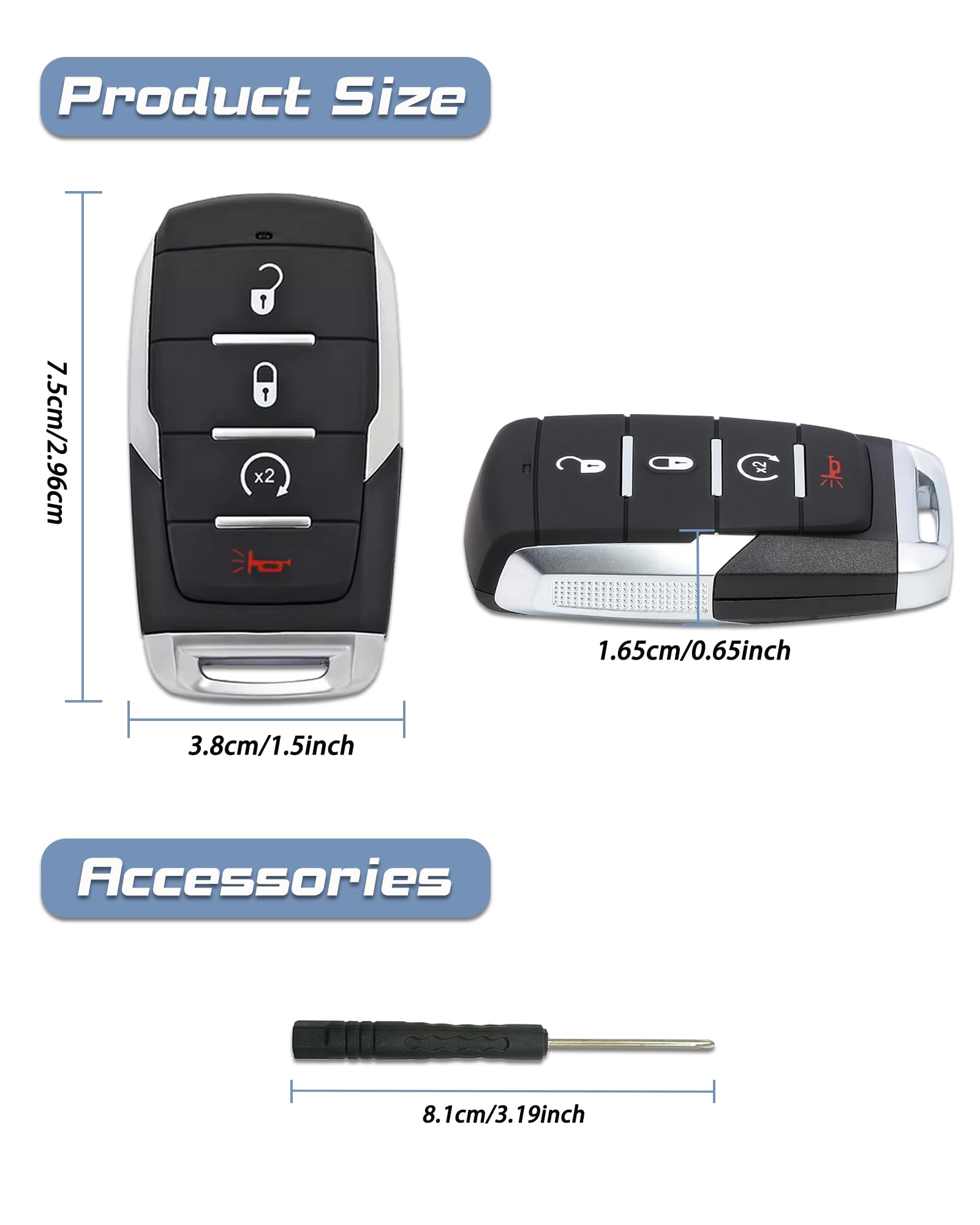 DLGHPO key fob on truck dashboard showing restored appearance and daily use benefit