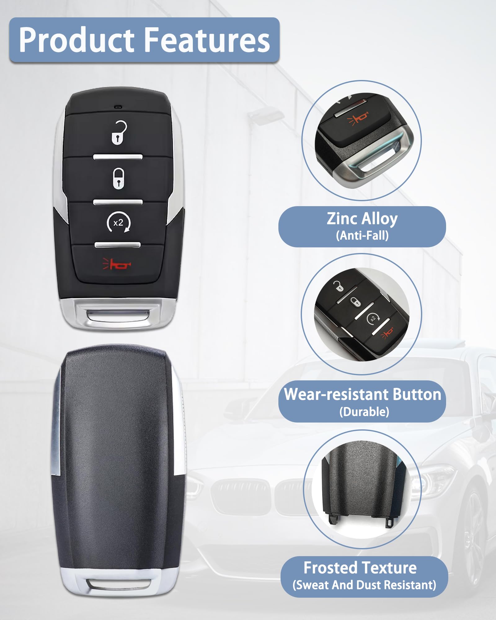 DLGHPO key fob beside keys showing compact size and pocket convenience benefit