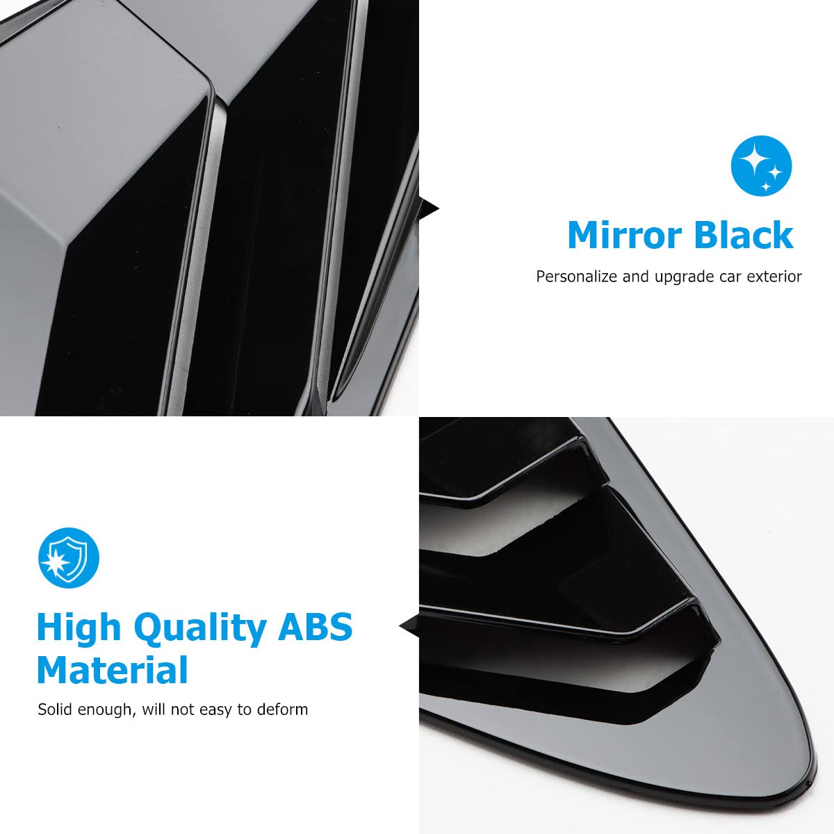 DLOVEG louvers with double-sided tape included for tool-free adhesion