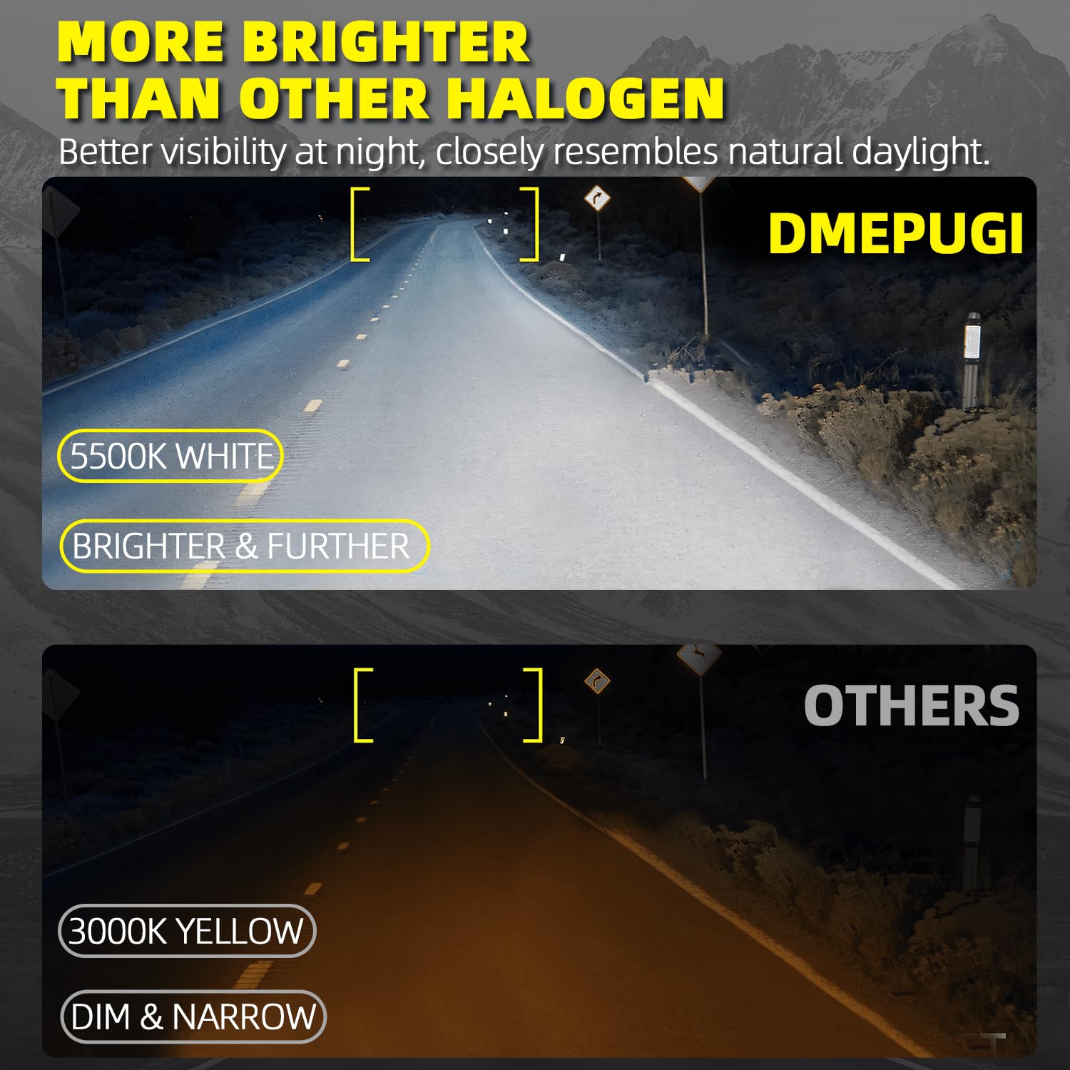 DMEPUGI bulb installed in Nissan Frontier headlight showing easy fit