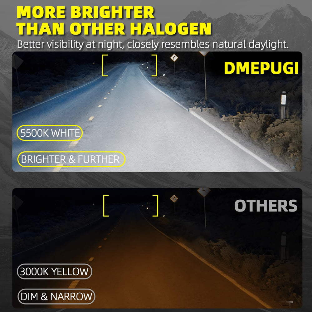 DMEPUGI bulb installed in Nissan Frontier headlight showing easy fit
