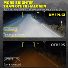 DMEPUGI bulb installed in Nissan Frontier headlight showing easy fit