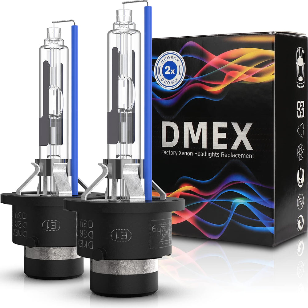 DMEX D2R front packaging showing included two bulbs and benefits