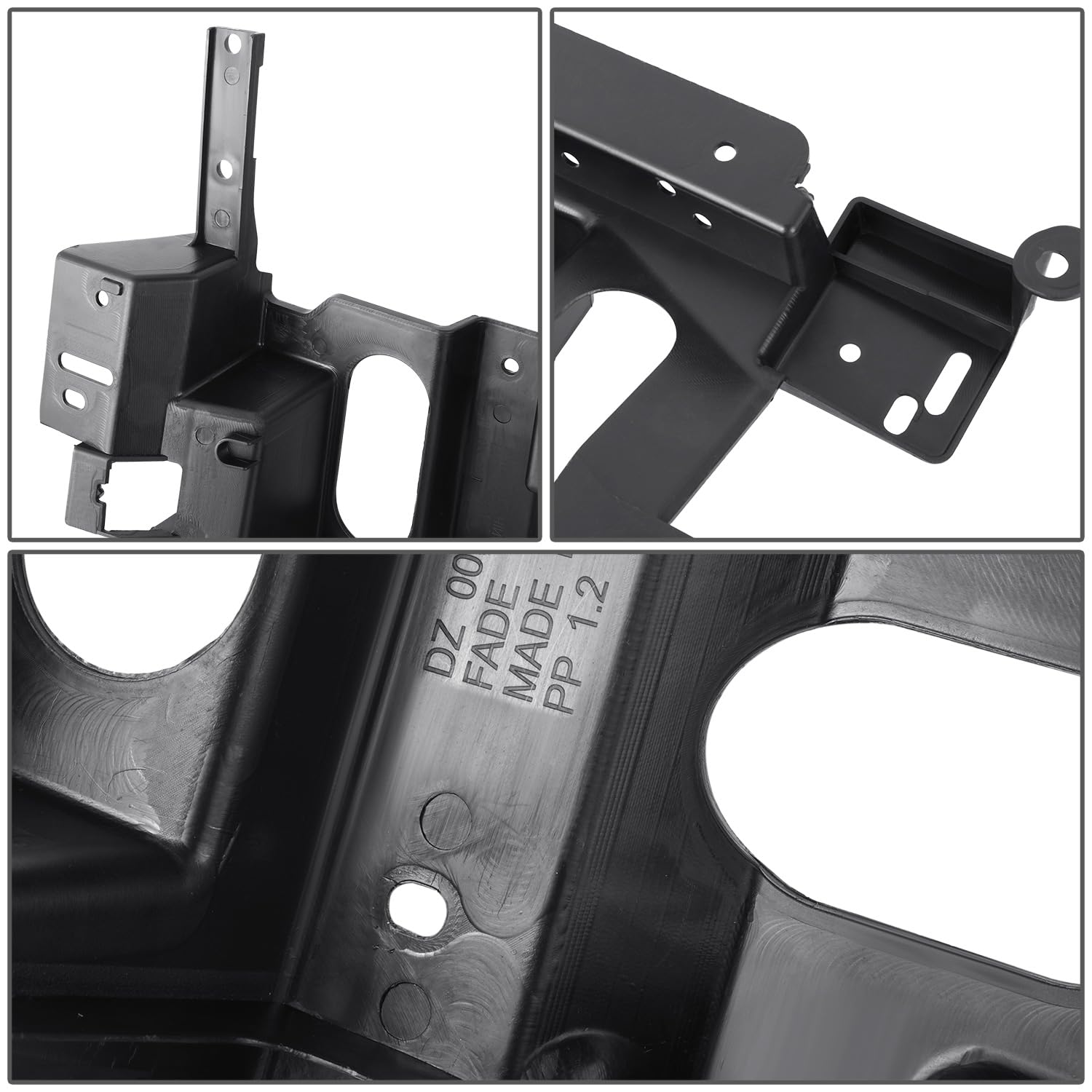 DNA MOTORING bracket detail highlighting plastic strength and durability