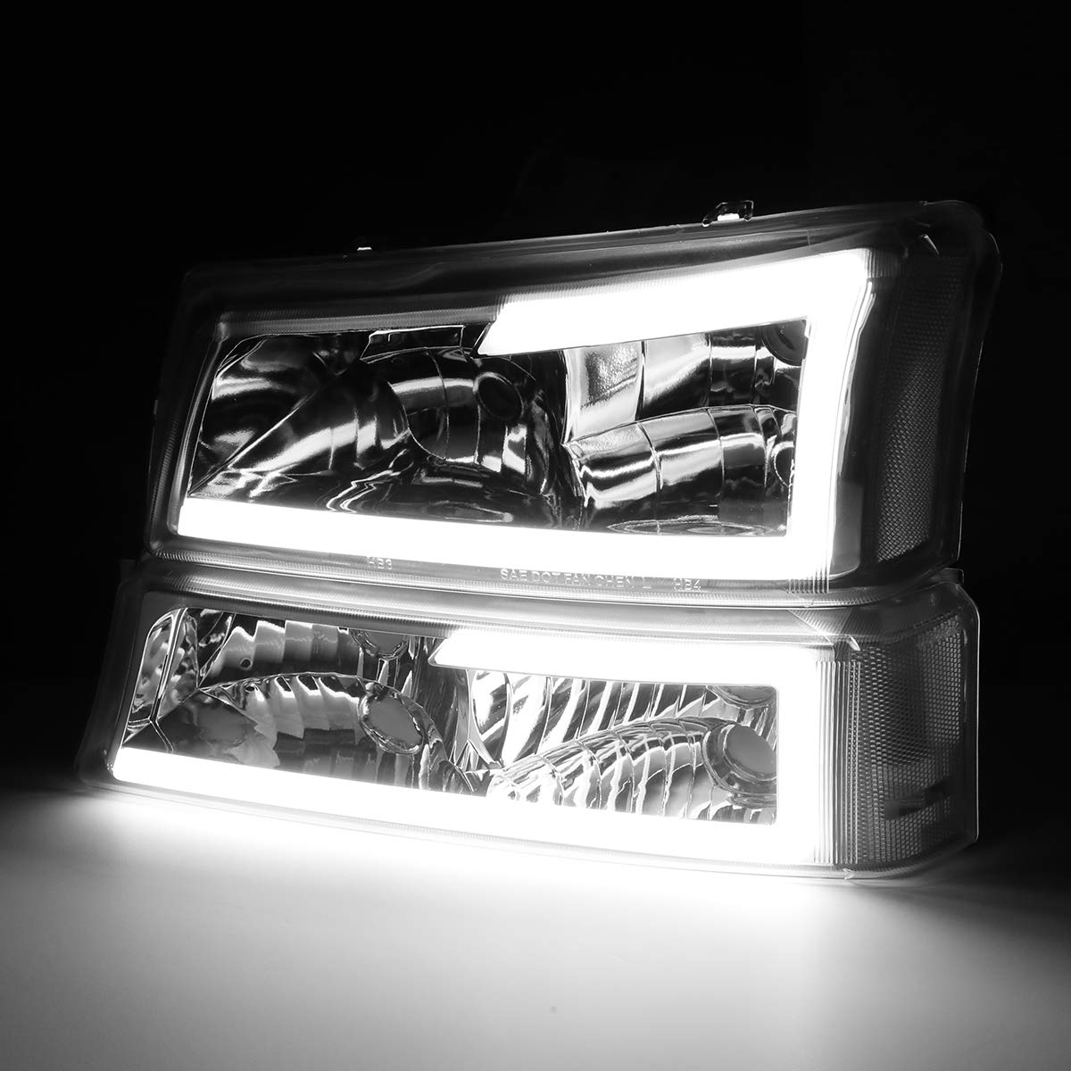 DNA MOTORING bumper parking and turn lamp detail illustrating clean signal optics