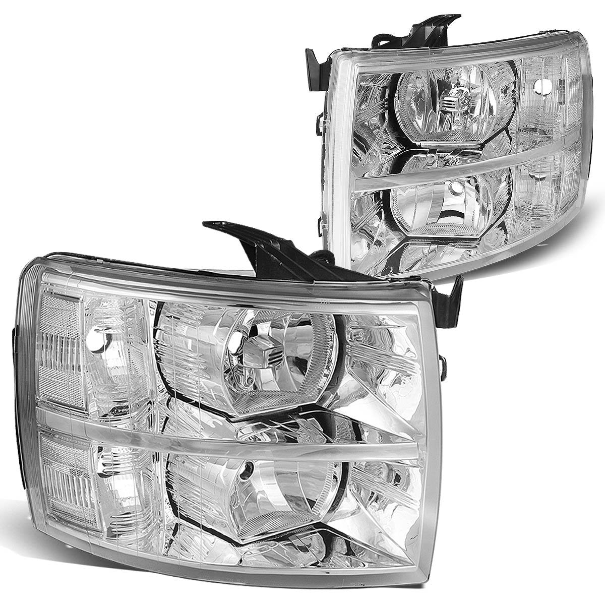 DNA MOTORING front view of chrome headlights showing clean fit and refreshed look
