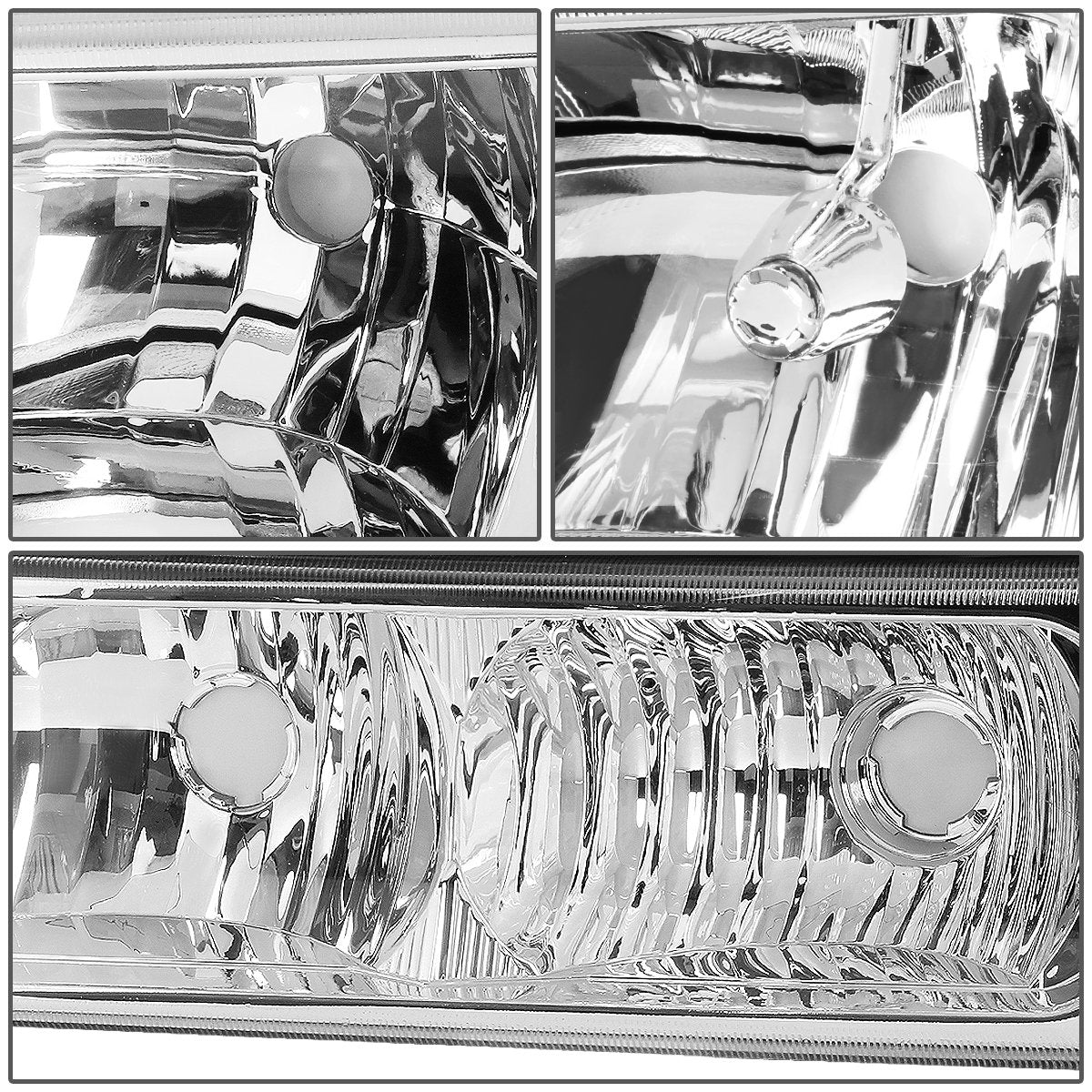 DNA MOTORING close-up of chrome reflector detail highlighting precise fit and finish benefit
