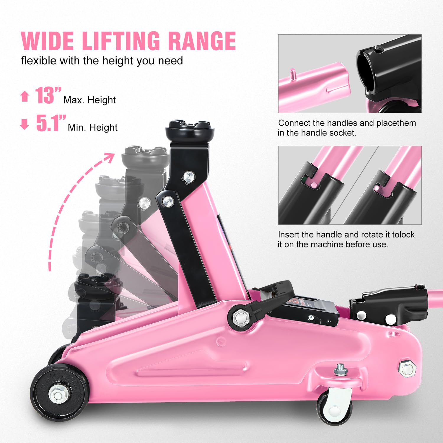 DNA MOTORING detailed swivel casters for smooth maneuvering and easy placement