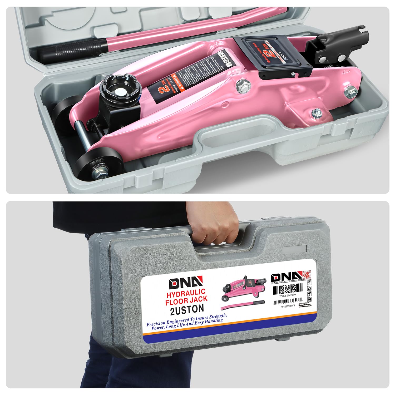 DNA MOTORING jack lifting car in garage demonstrating practical shop use