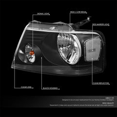 DNA MOTORING side profile headlight assembly illustrating solid construction and precise fitment