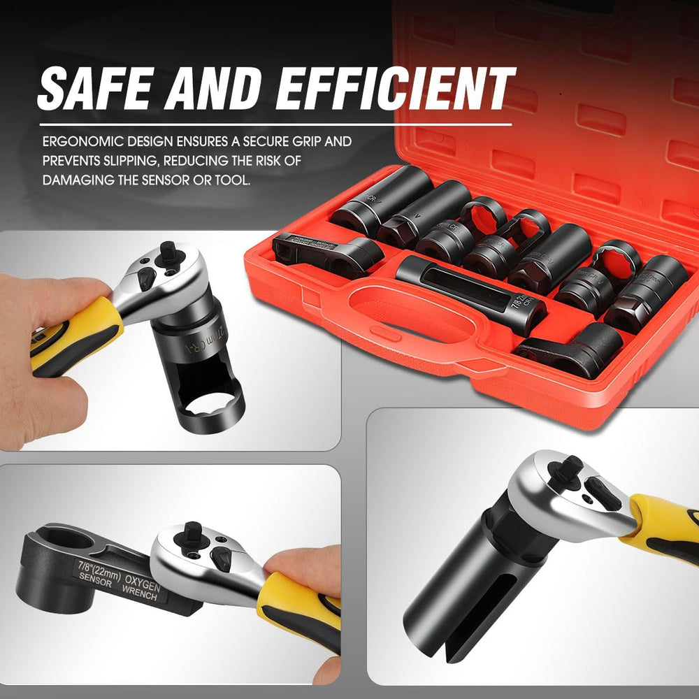 DNA MOTORING socket attached to 1/2" drive ratchet for strong controlled torque