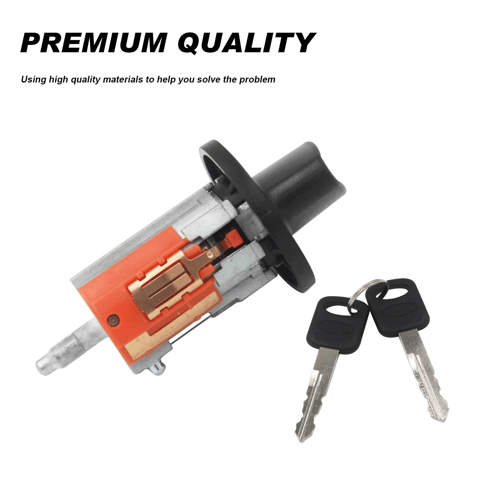 Dngbymx installed ignition cylinder in steering column demonstrating easy replacement
