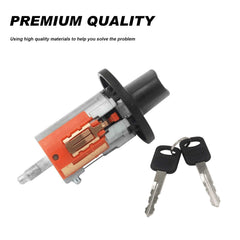 Dngbymx installed ignition cylinder in steering column demonstrating easy replacement