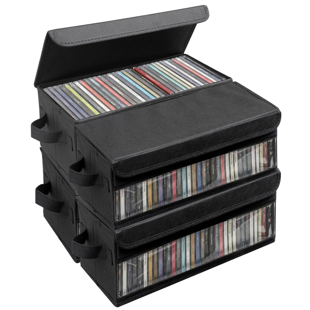 Dntorx front view of 4-pack showing neat stack and efficient storage benefit