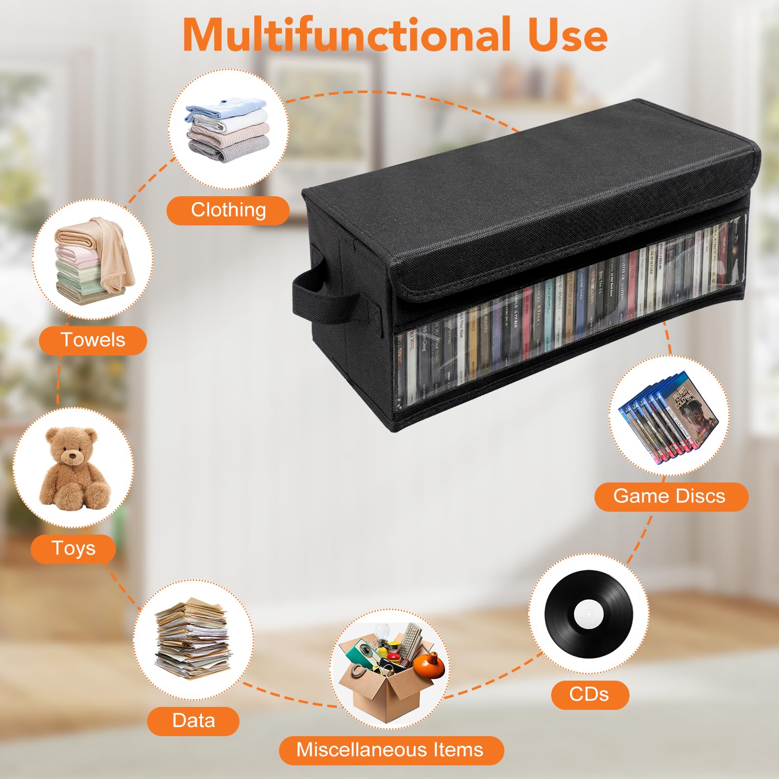 Dntorx in use on shelf organizing DVDs and saving shelf space
