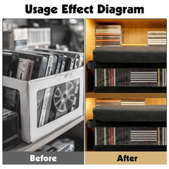 Dntorx two boxes stacked to save space on a closet shelf
