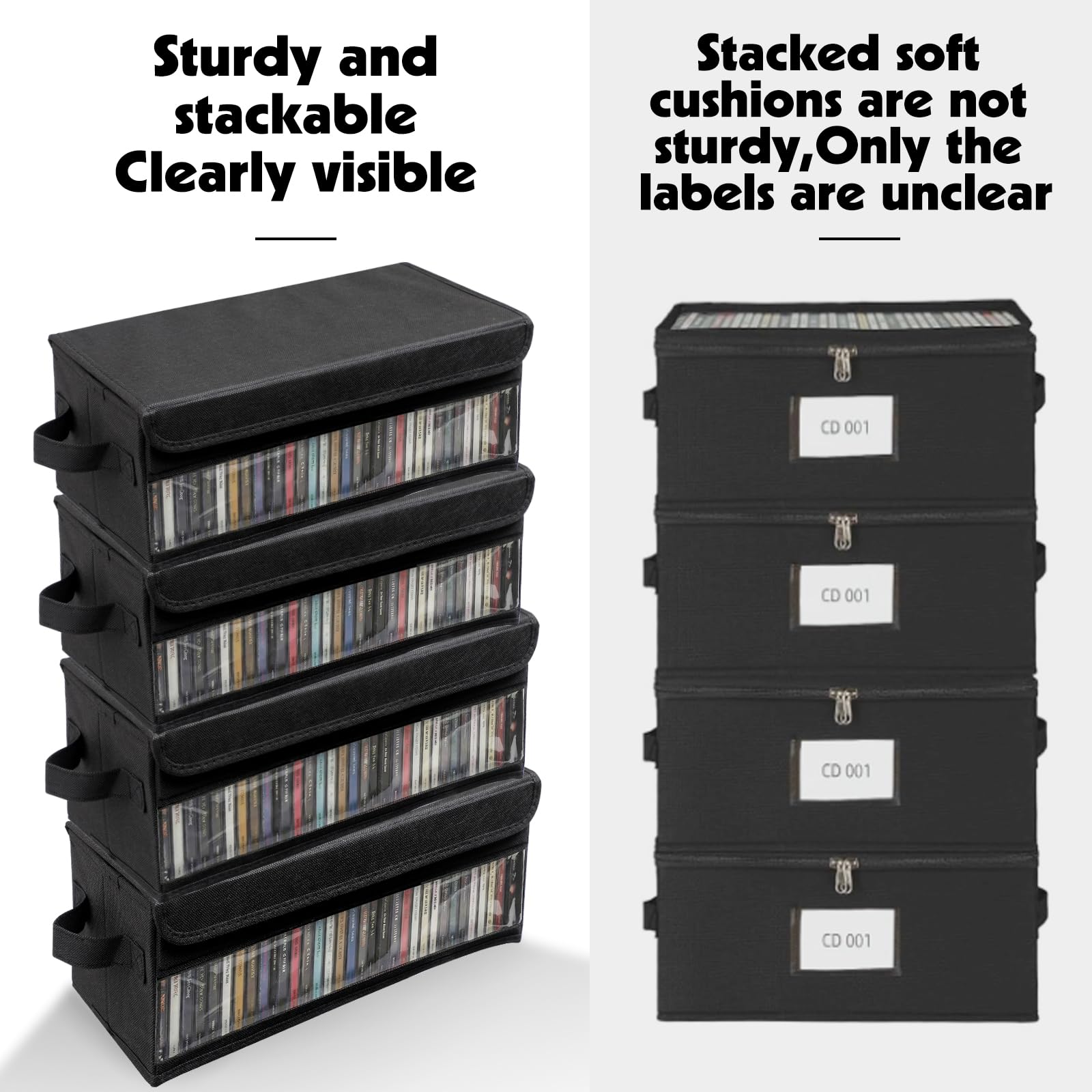 Dntorx four boxes stacked on shelf maximizing vertical storage space