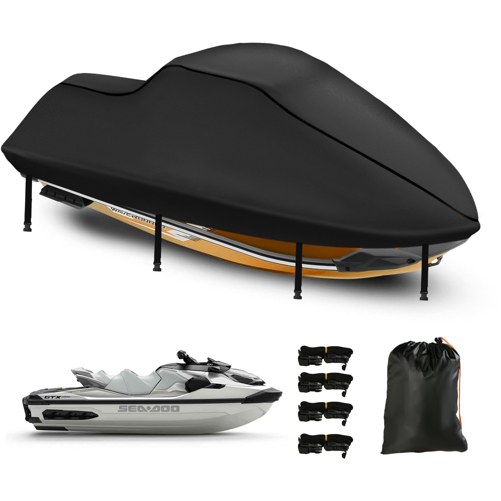 DOCEPERT front view of cover on jet ski showing full protection