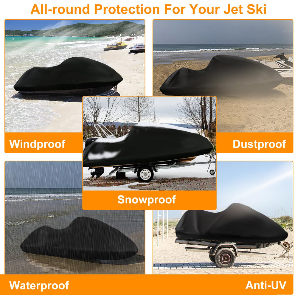 DOCEPERT jet ski on trailer with cover during transport for safety