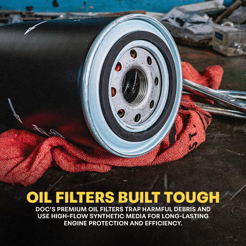 Doc's Diesel D4872 media cutaway revealing synthetic filtration for improved contaminant capture
