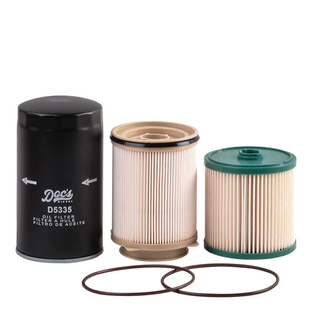 Doc's Diesel front packaging showing the full filter set and clear labeling for fitment