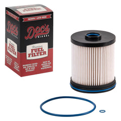 Doc's Diesel front view of filter showing fit and durable construction benefit