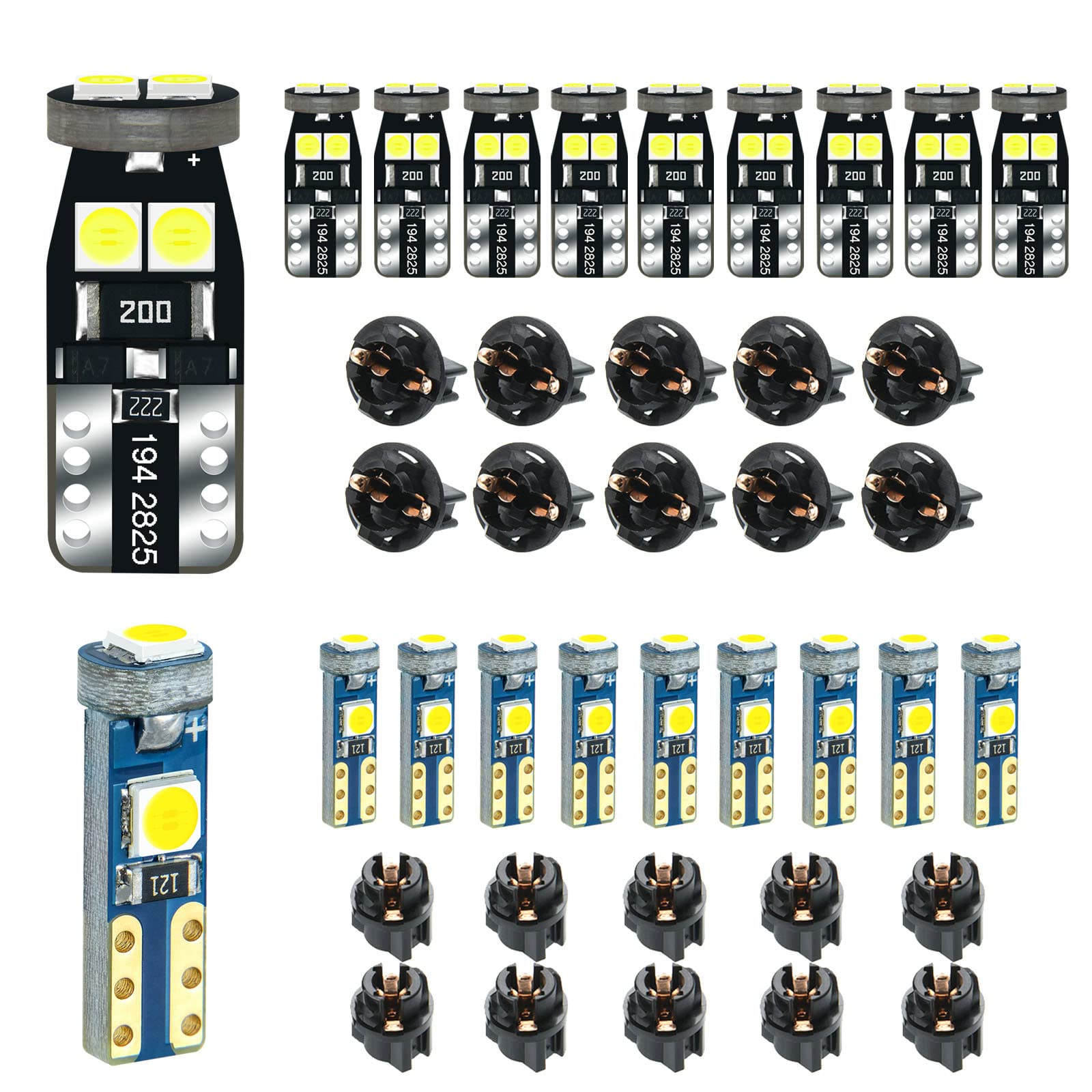 DODOFUN front packaging showing 20 LED bulbs and twist sockets, clear kit benefit