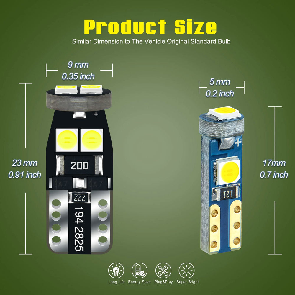 DODOFUN close-up of 3030-SMD chip on LED bulb for brighter, reliable light