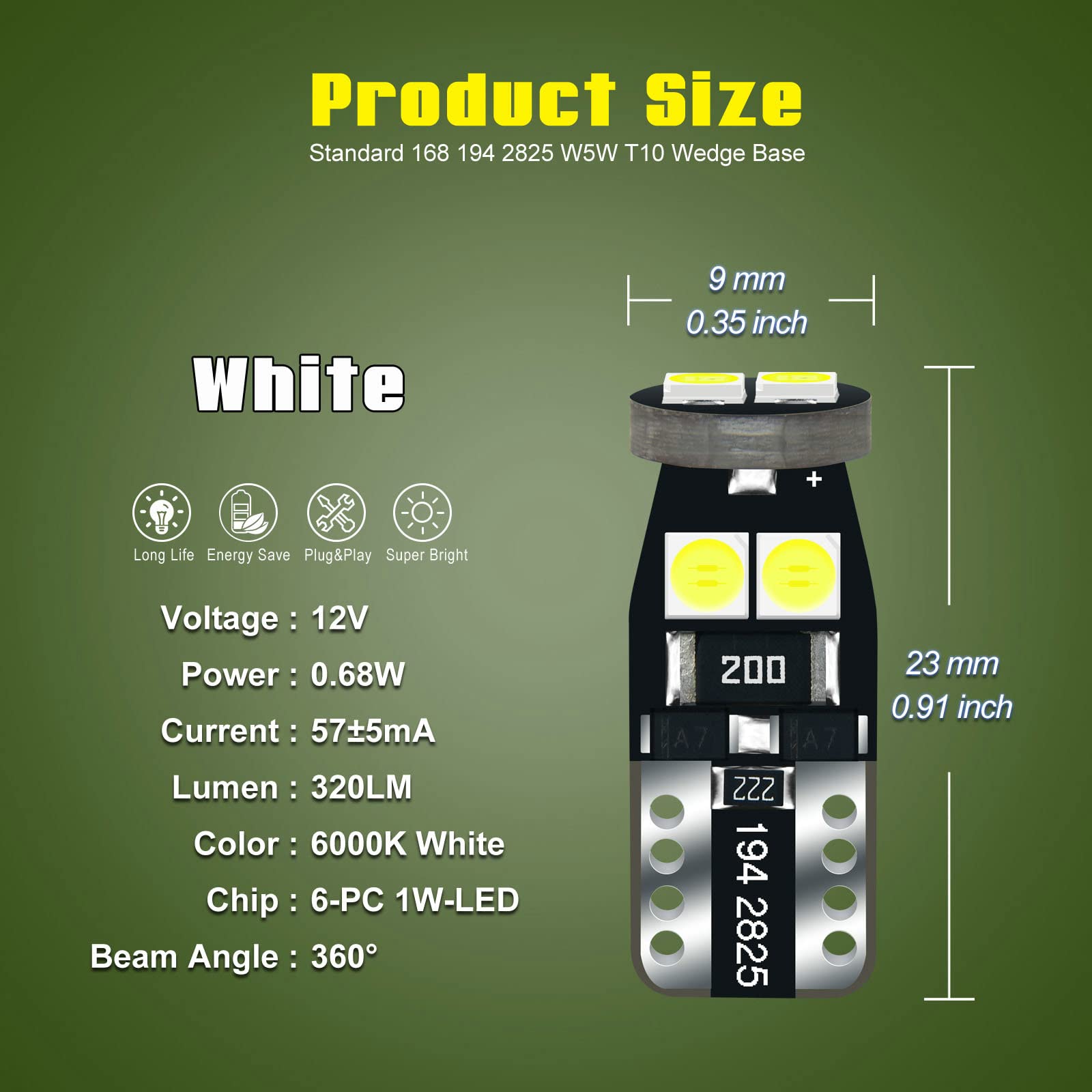 DODOFUN close-up of 3030 SMD chipset highlighting energy-efficient brightness