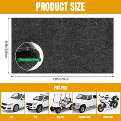 DOLZO mat placed under car showing floor protection benefit