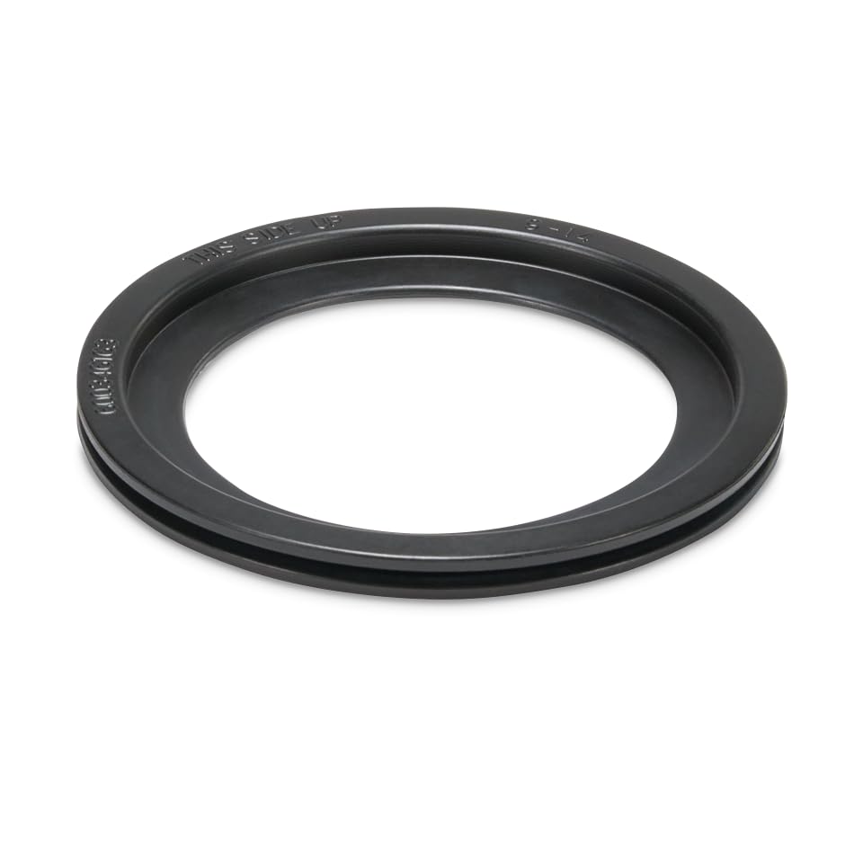 Dometic seal installed in toilet bowl demonstrating leak prevention benefit
