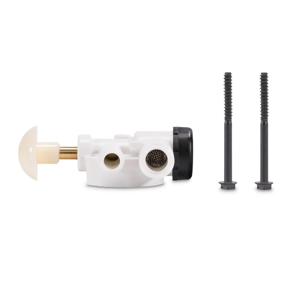 Dometic valve beside ruler to show scale for accurate part selection