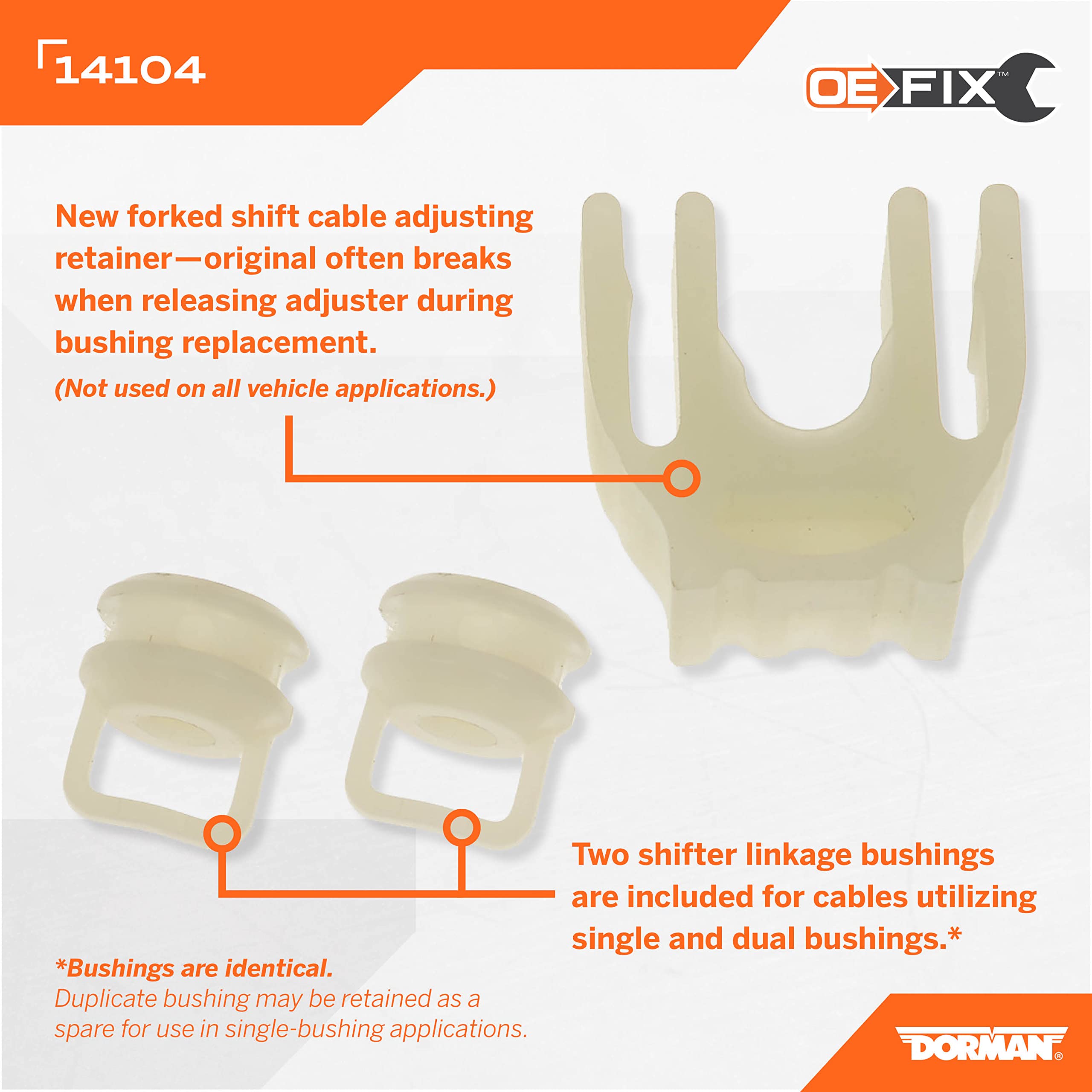 Dorman 14104 bushing close-up showing durable material and precise fit