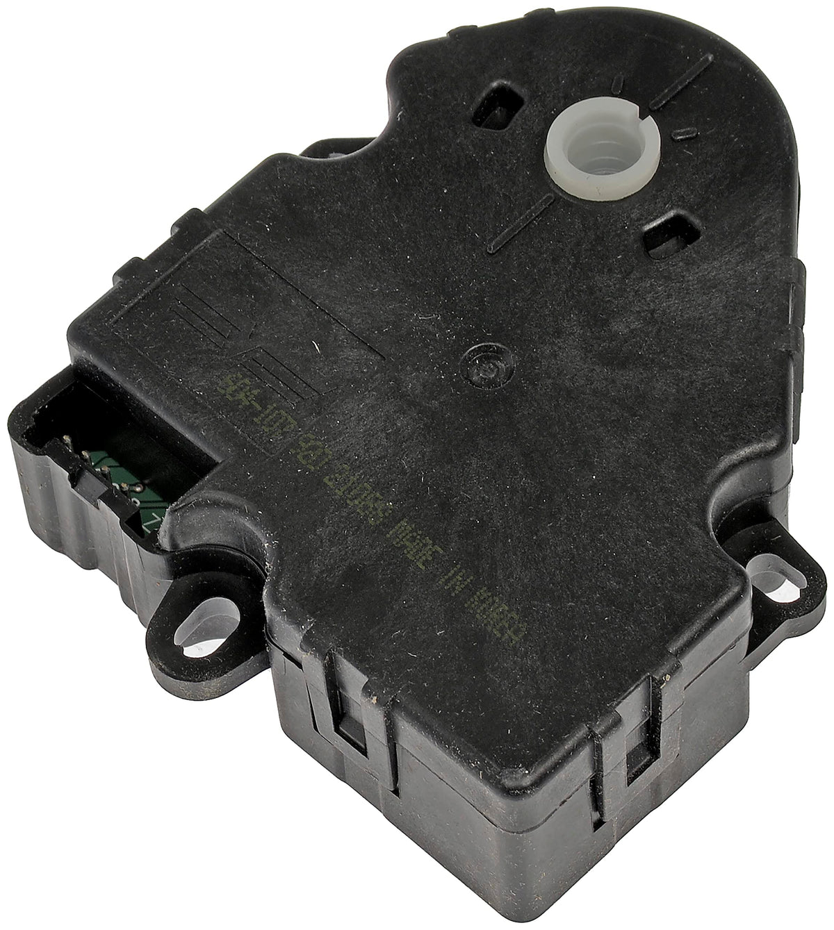 Dorman 604-107 front view showing mounting points and connector, ensures easy fit